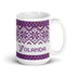 Snowflake Knitting Mug, Handpainted Yarn Mug, coffee and knitting mug, Yarn lover gift, knitter gift, knitter gift, knit gift, yarngift